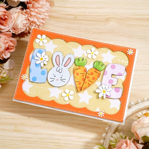 Inlovearts Easter Style Love Word Cutting Dies