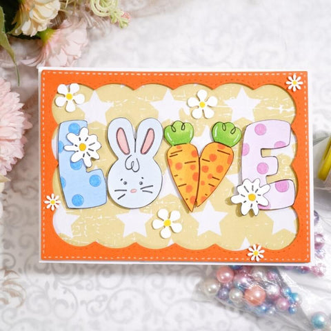 Inlovearts Easter Style Love Word Cutting Dies