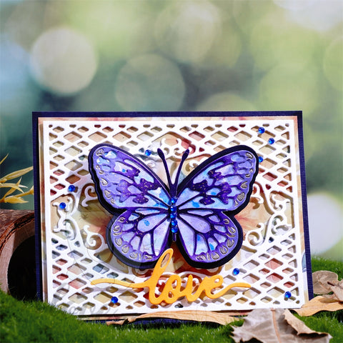 Inlovearts Elegant Butterfly with Word Cutting Dies