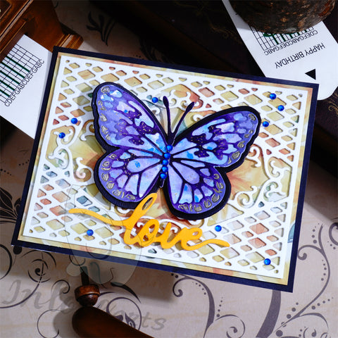 Inlovearts Elegant Butterfly with Word Cutting Dies