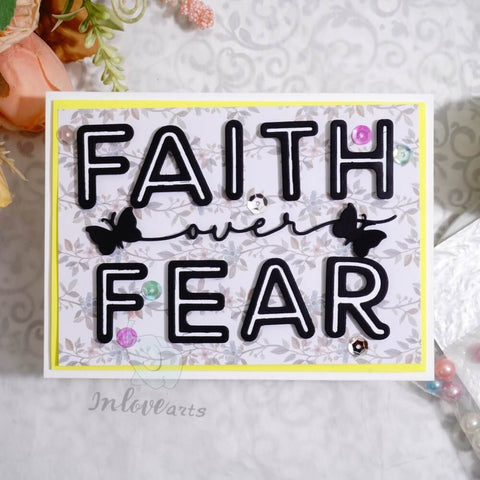 Inlovearts FAITH FEAR Cutting Dies