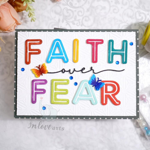 Inlovearts FAITH FEAR Cutting Dies