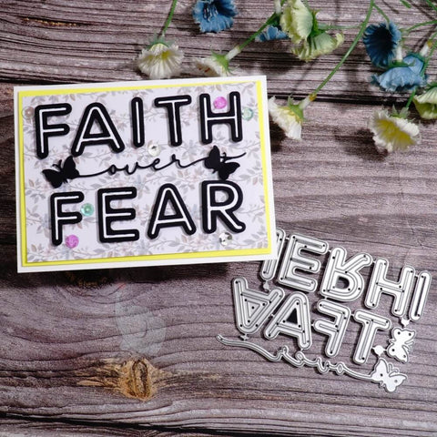 Inlovearts FAITH FEAR Cutting Dies