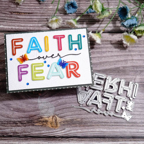 Inlovearts FAITH FEAR Cutting Dies