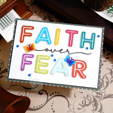 Inlovearts FAITH FEAR Cutting Dies