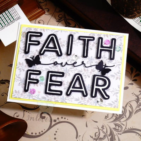 Inlovearts FAITH FEAR Cutting Dies