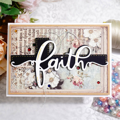 Inlovearts Faith Word Cross Cutting Dies