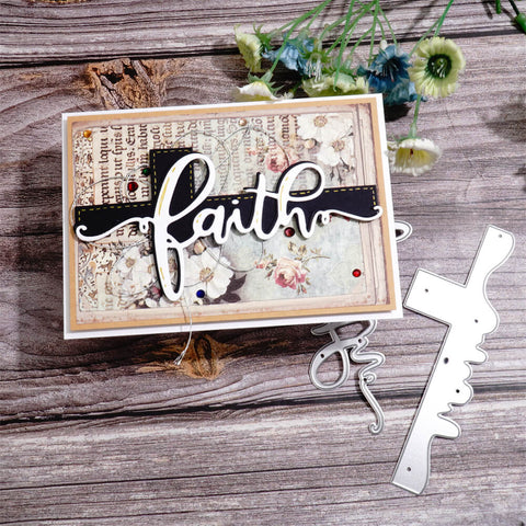 Inlovearts Faith Word Cross Cutting Dies