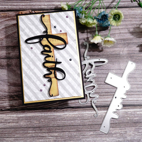 Inlovearts Faith Word Cross Cutting Dies