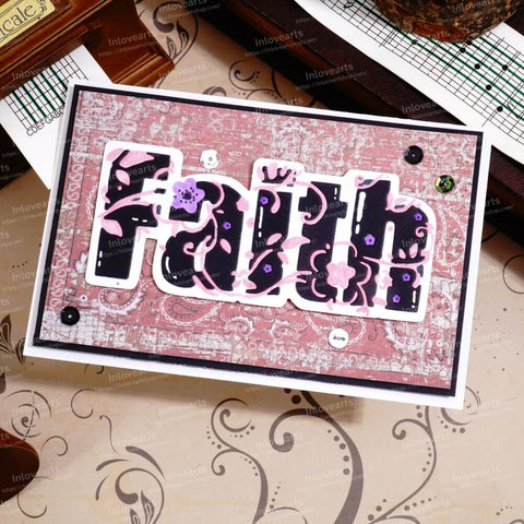 Inlovearts Faith Word Cutting Dies