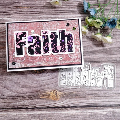 Inlovearts Faith Word Cutting Dies