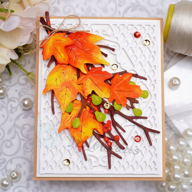 Inlovearts Falling Leaves Cutting Dies