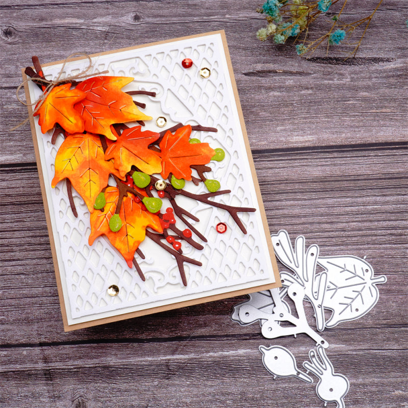 Inlovearts Falling Leaves Cutting Dies