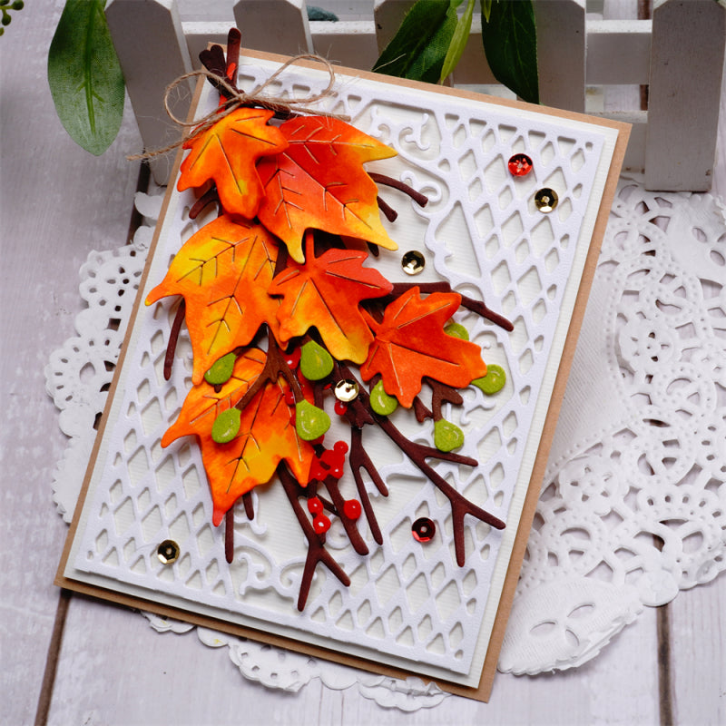 Inlovearts Falling Leaves Cutting Dies