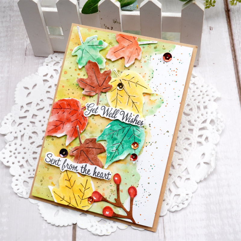 Inlovearts Falling Leaves Cutting Dies