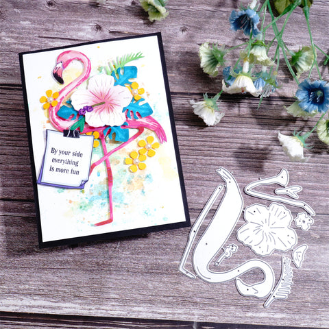 Inlovearts Flamingo Carrying Flwoers Cutting Dies