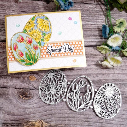 Inlovearts Floral Egg Cutting Dies