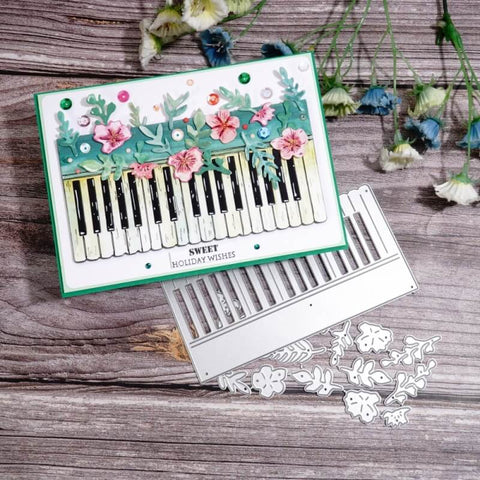 Inlovearts Floral Piano Cutting Dies