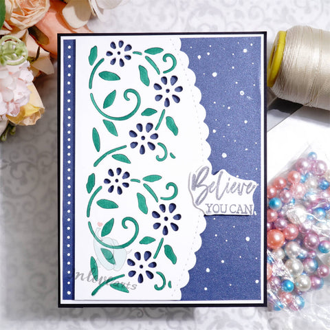 Inlovearts Floral Wavy Border Cutting Dies