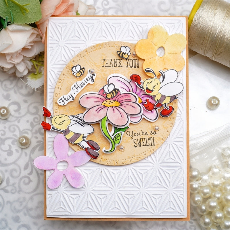 Inlovearts Flower and Bee Dies with Stamps Set