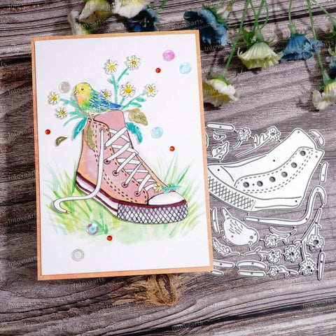 Inlovearts Flower and Bird in the Shoes Cutting Dies