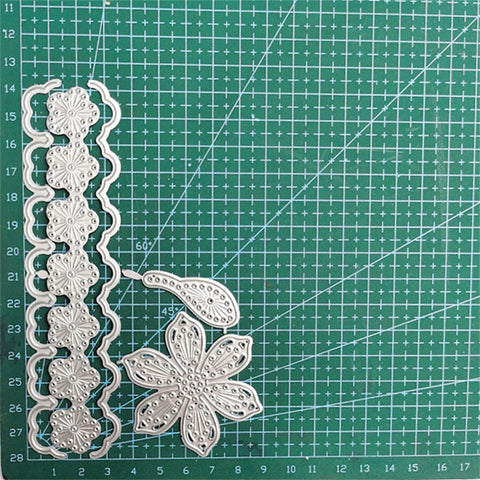 Inlovearts Flower and Long Lace Cutting Dies