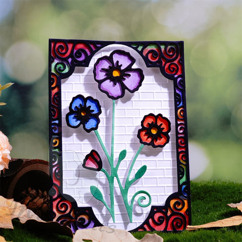 Inlovearts Flower and Rectangular Lace Frame Cutting Dies