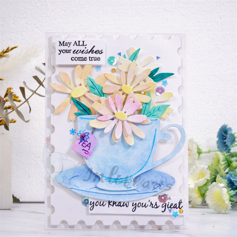 Inlovearts Flowers & Coffee Cup Cutting Dies