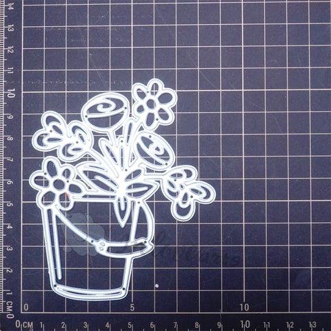 Inlovearts Flowers in Bucket Cutting Dies