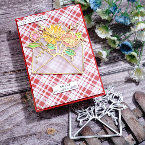 Inlovearts Flowers in the Envelope Cutting Dies
