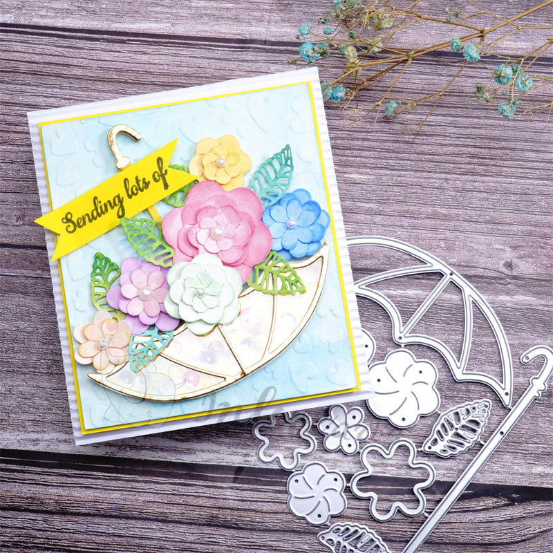 Inlovearts Flowers in the Umbrella Cutting Dies