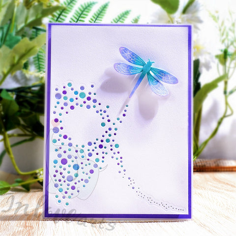 Inlovearts Flying Dragonfly Border Cutting Dies