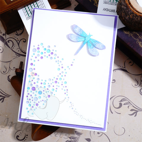 Inlovearts Flying Dragonfly Border Cutting Dies