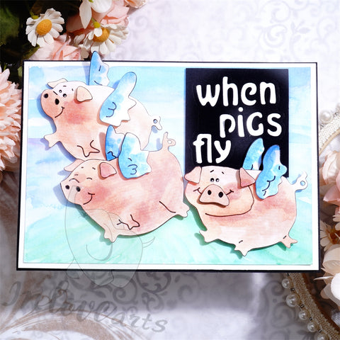 Inlovearts Flying Pig Cutting Dies