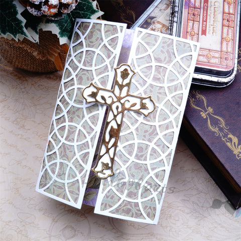Inlovearts Foldable Cross Background Board Cutting Dies