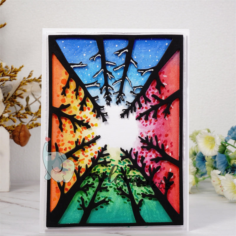 Inlovearts Forest Background Board Cutting Dies