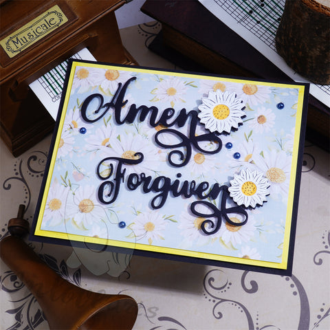 Inlovearts "Forgiven, Amen" with Daisy Cutting Dies