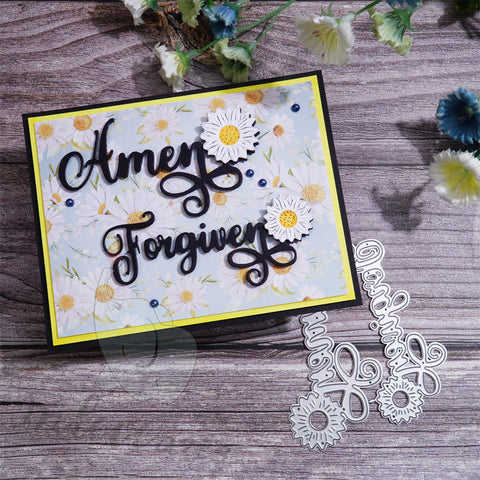 Inlovearts "Forgiven, Amen" with Daisy Cutting Dies