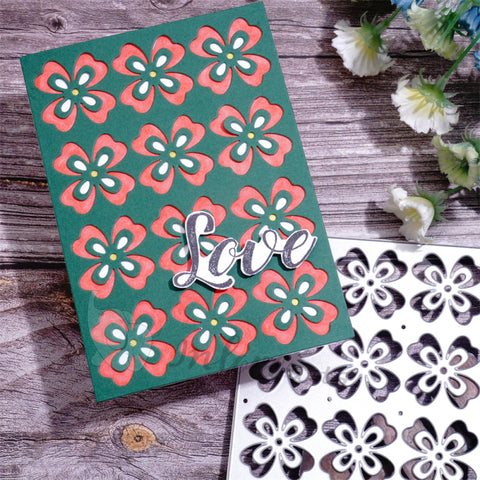 Inlovearts Four-leaf Clover Background Board Cutting Dies