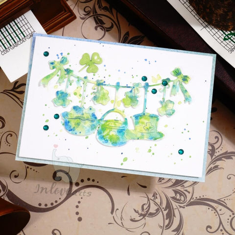 Inlovearts Four Leaf Clover Border Cutting Dies