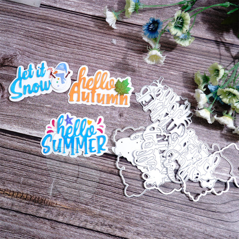 Inlovearts Four Seasons Words Set Cutting Dies