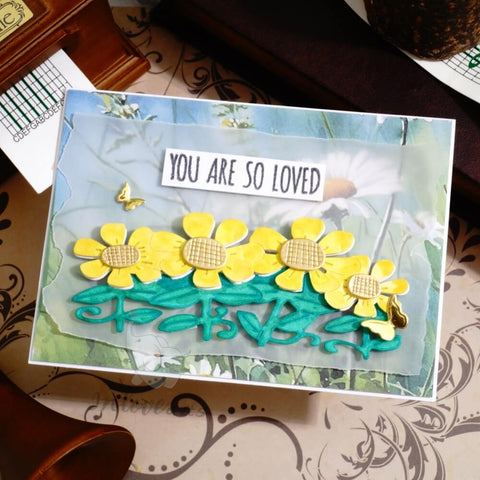 Inlovearts Four Sunflowers Cutting Dies