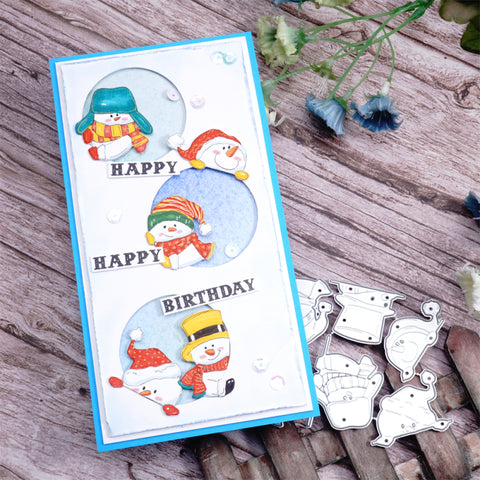 Inlovearts Funny Snowman Cutting Dies
