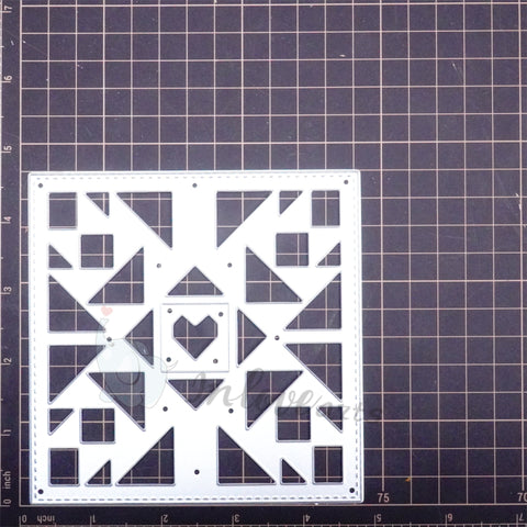 Inlovearts Geometric Pattern Background Board Cutting Dies