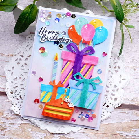 Inlovearts Gift Box and Balloon Cutting Dies