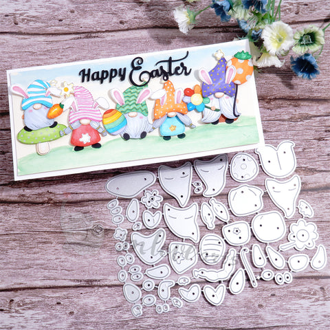 Inlovearts Gnome Celebrating Easter Cutting Dies