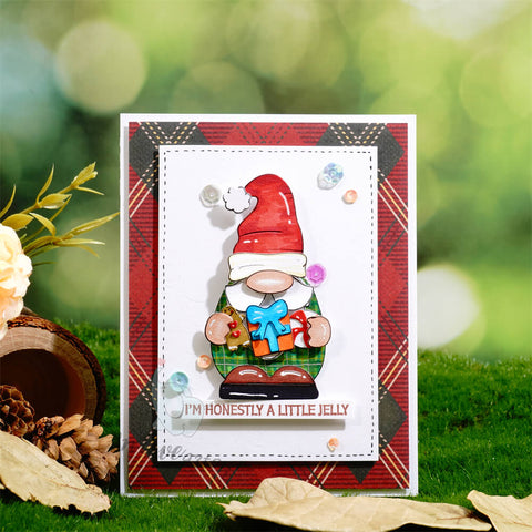 Inlovearts Gnome Holding Gifts Cutting Dies