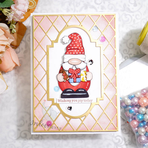 Inlovearts Gnome Holding Gifts Cutting Dies