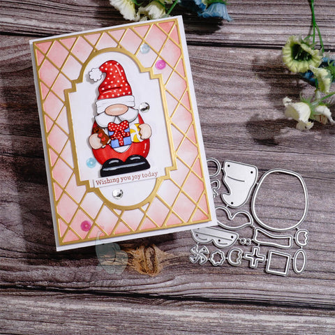 Inlovearts Gnome Holding Gifts Cutting Dies