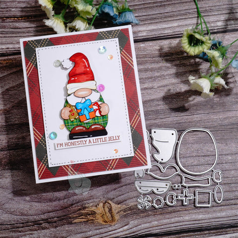 Inlovearts Gnome Holding Gifts Cutting Dies